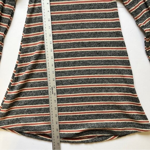 Zara Girl Striped Soft Touch Dress  Long Sleeve Curved Hem Comfy Sz 9, 134cm - Picture 9 of 12